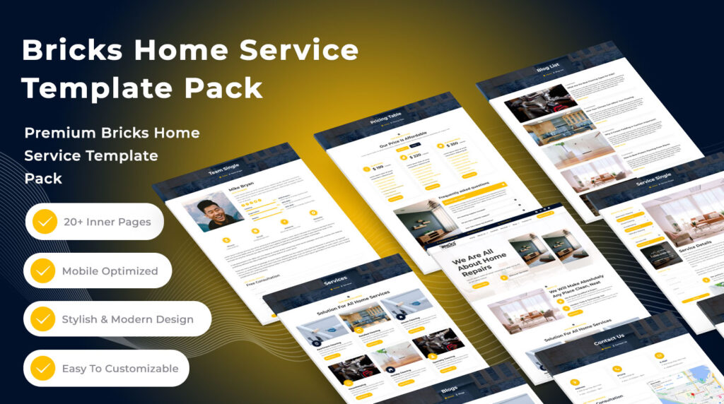 Bricks Home Service Template Pack