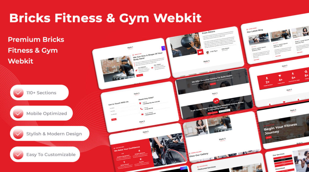 Bricks Fitness and Gym Webkit