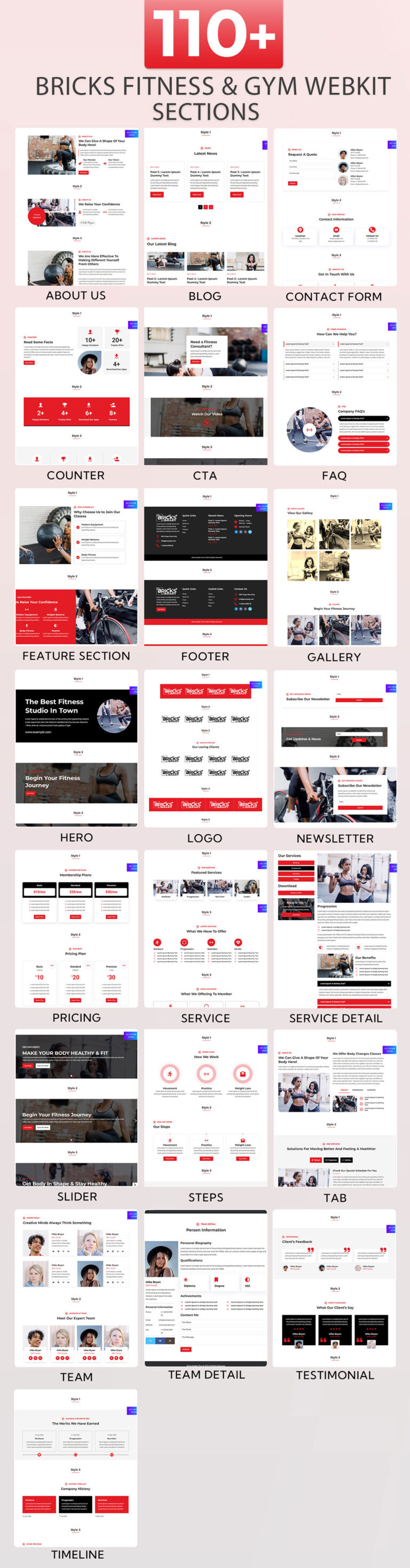 Bricks Fitness and Gym Webkit