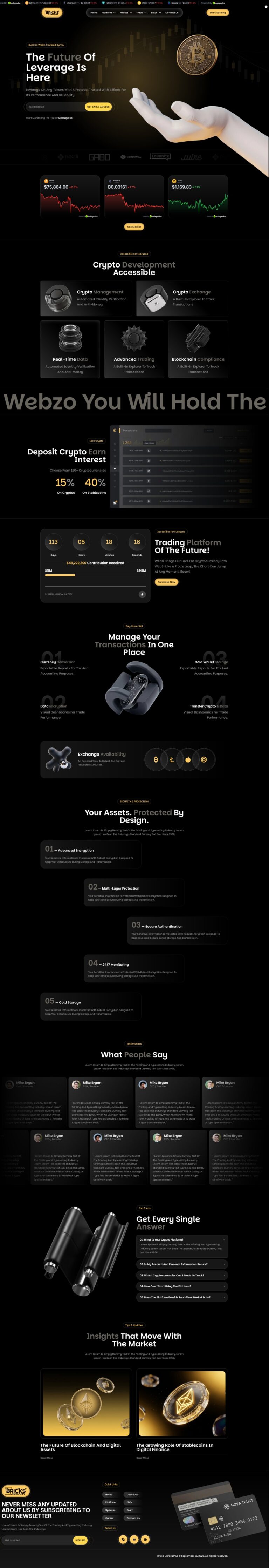 Bricks Cryptocurrency Template Pack