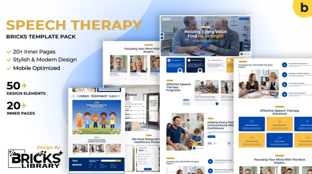 Bricks Speech Therapy Template Pack