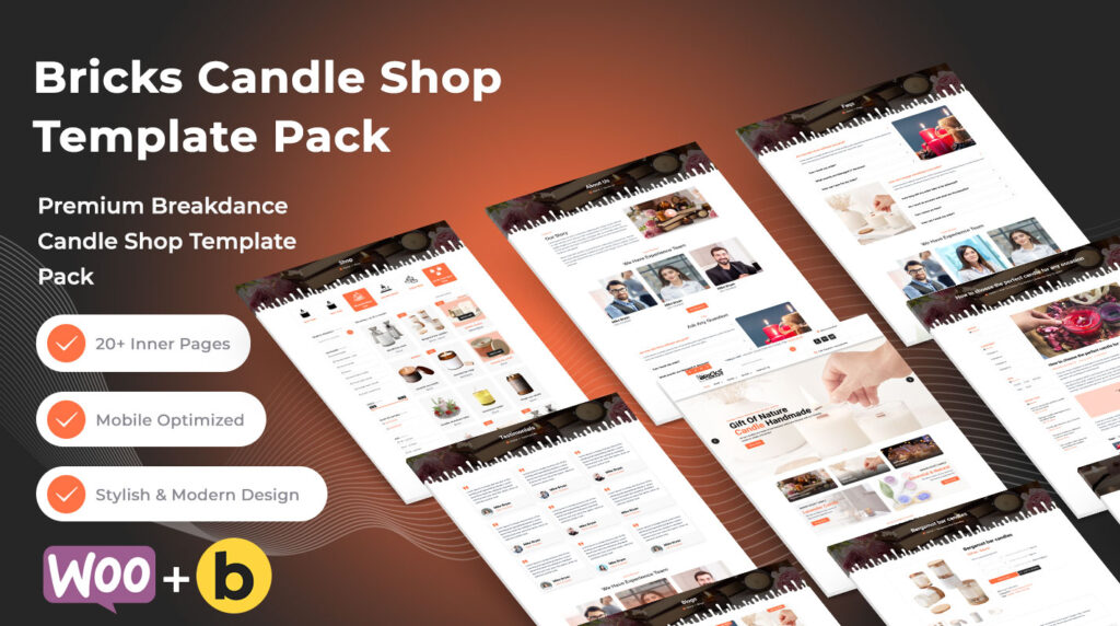 Bricks Candle Shop Template Pack