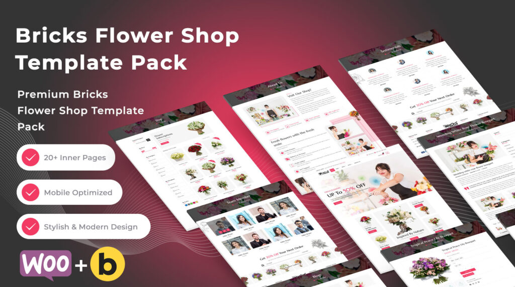 Bricks Flower shop Template Pack