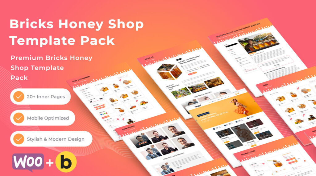Bricks Honey Shop Template Pack