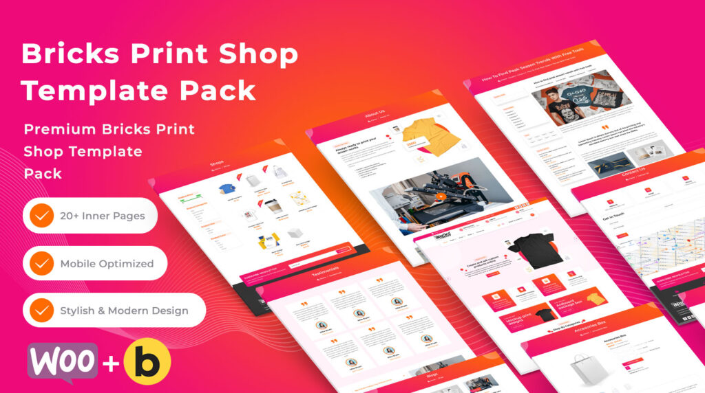 Bricks Print Shop Template Pack