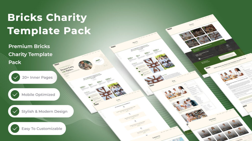 Bricks Charity Template Pack - Bricks Library Plus