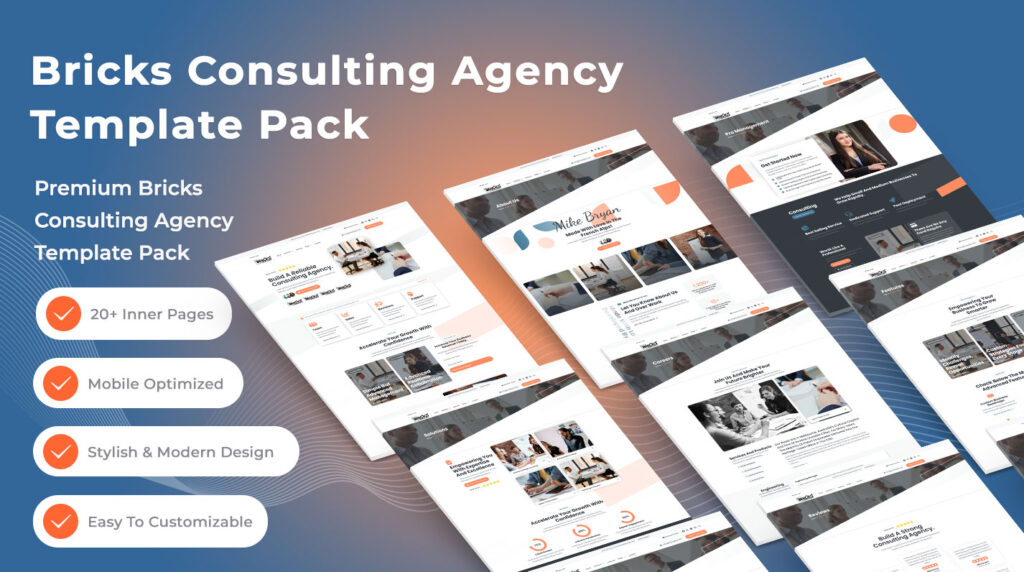 Bricks Consulting Agency Template Pack