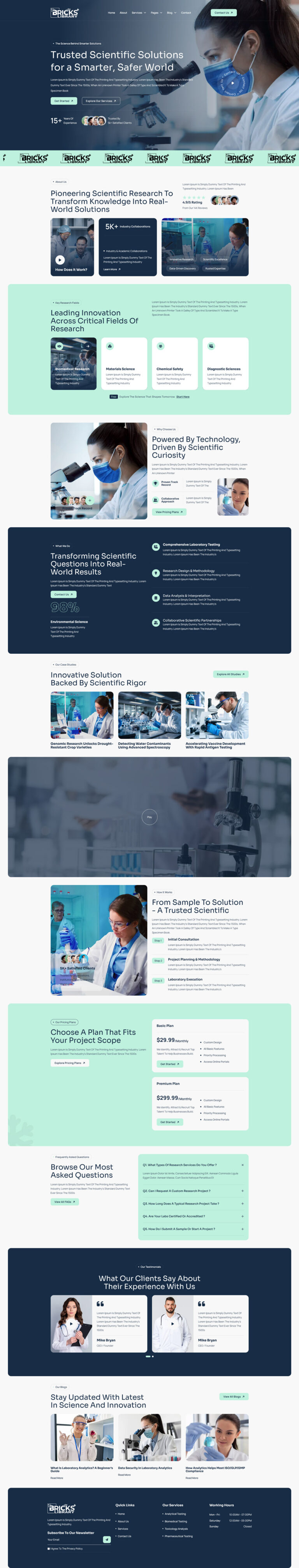 Bricks Laboratory Analysis Template Pack
