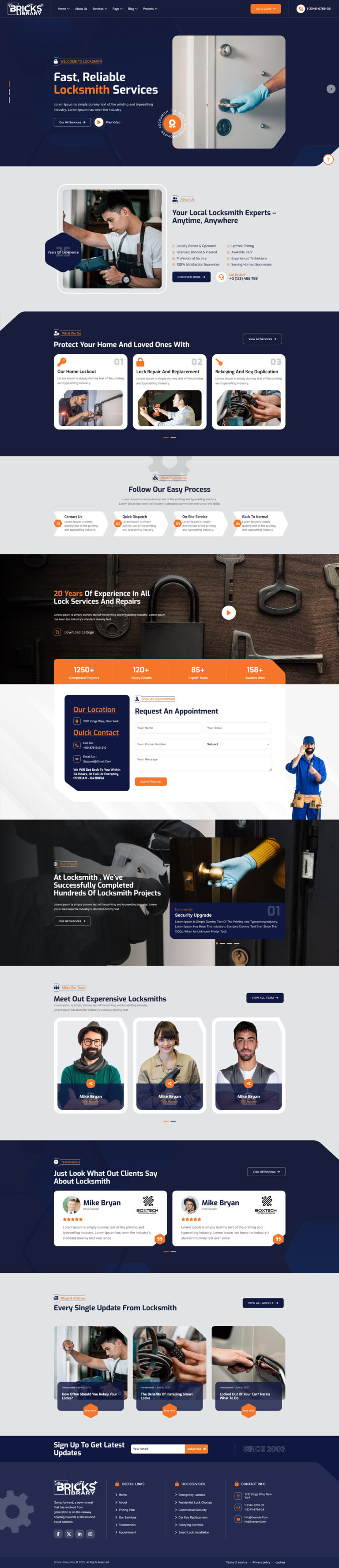 Bricks Locksmith Template Pack