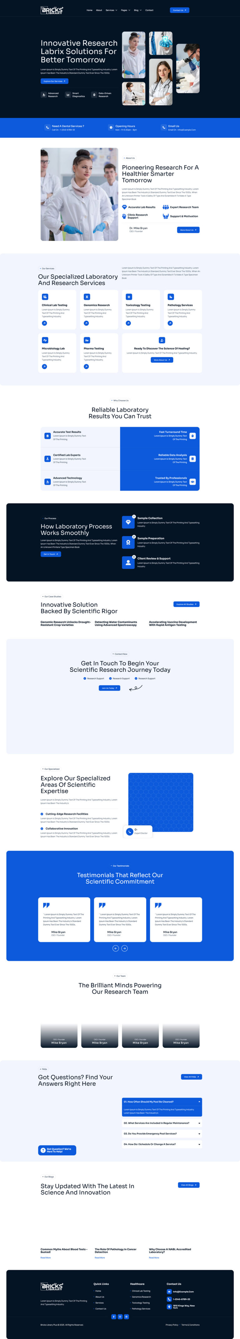 Bricks Medical Laboratory Template Pack