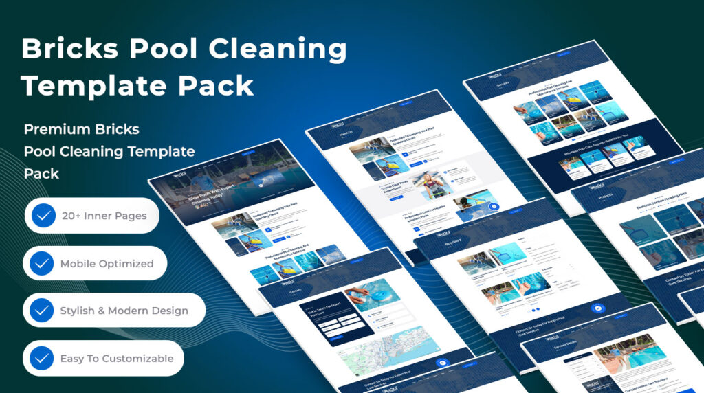 Bricks Pool Cleaning Service Template Pack