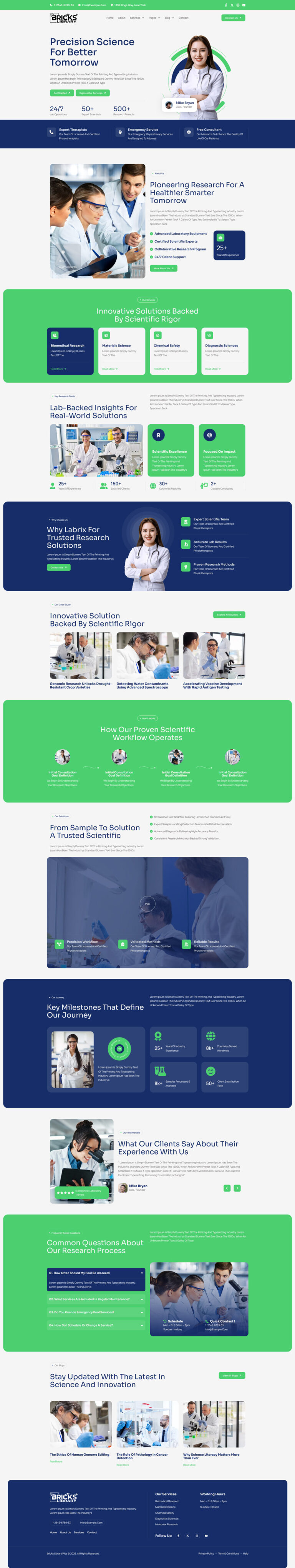 Bricks Science Research Template Pack