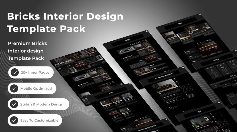 Bricks Interior Design Agency Template Pack - Bricks Library Plus