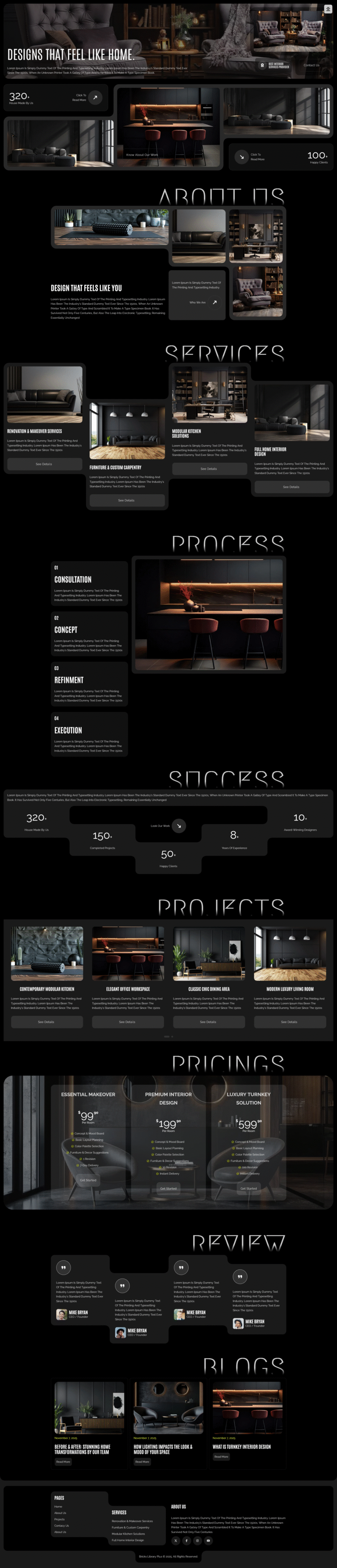 Bricks Interior Design Agency Template Pack