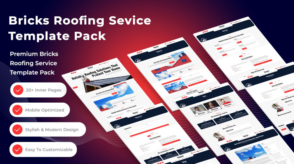 Bricks Roofing Services Template Pack