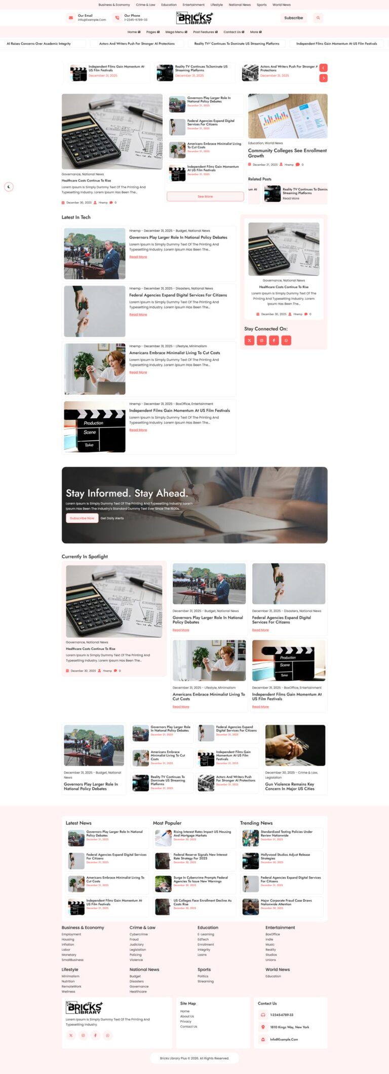 Bricks Magazine Blog Template Pack