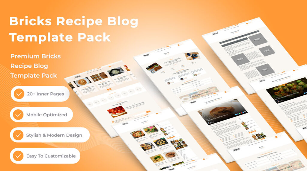 Bricks Recipe Blog Template Pack