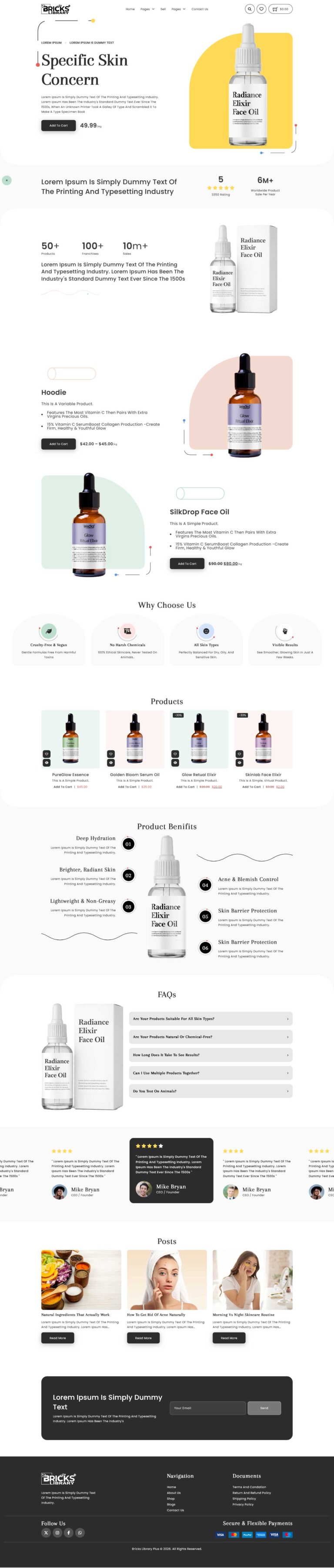 Bricks Skin Care Template