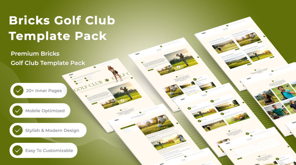 Bricks Golf Club Template Pack