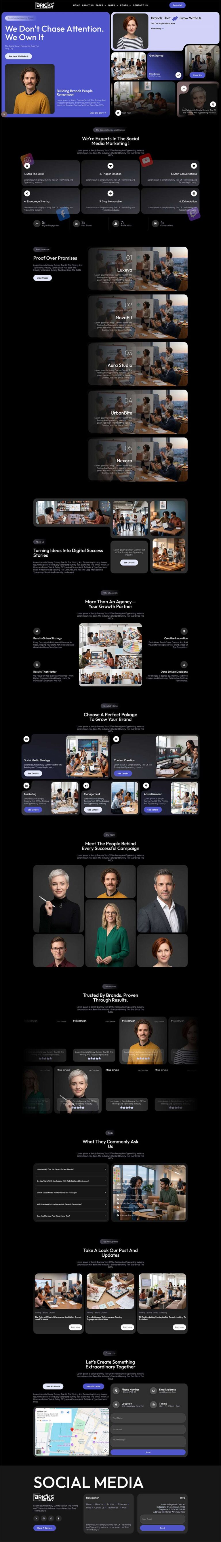 Bricks Social Media Marketing Agency Template