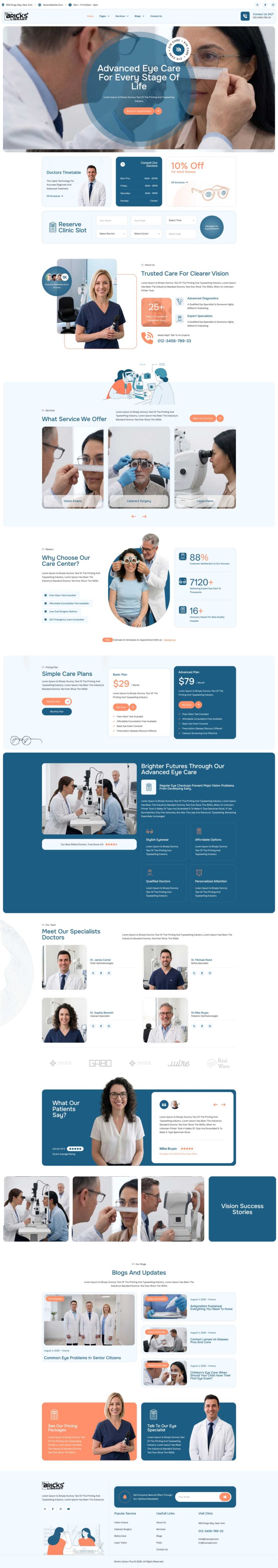 Bricks Eye Care Template Pack