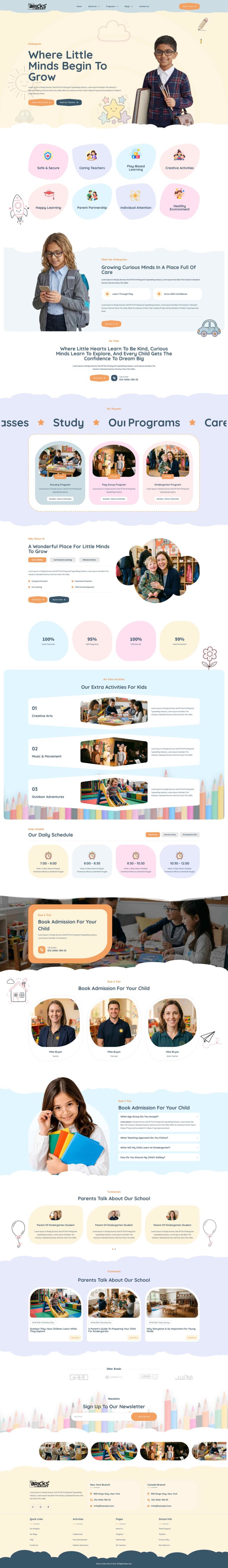 Bricks Kindergarten Template Pack