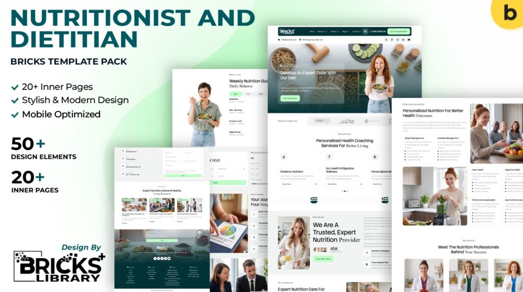 Bricks Nutritionist And Dietitian Template