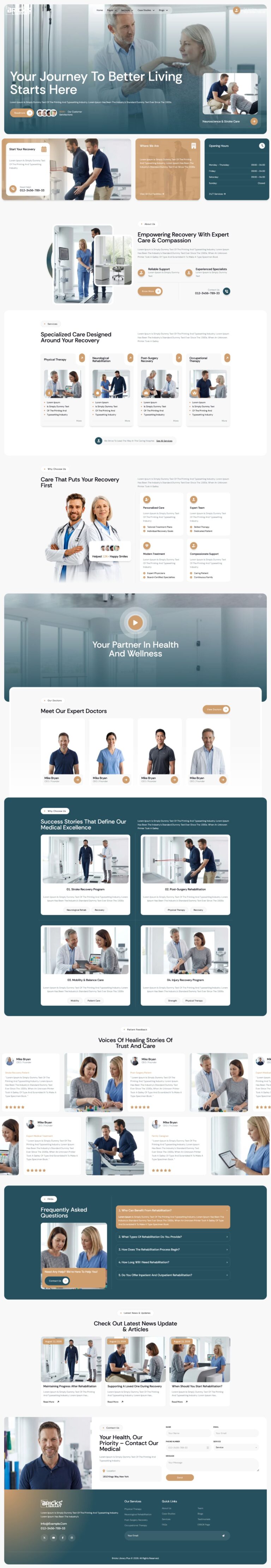 Bricks Rehabilitation Center Template Pack