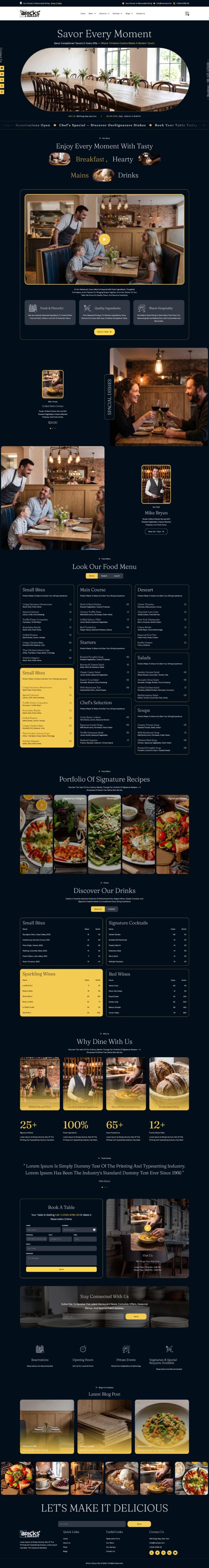 Bricks Restaurant Template Pack