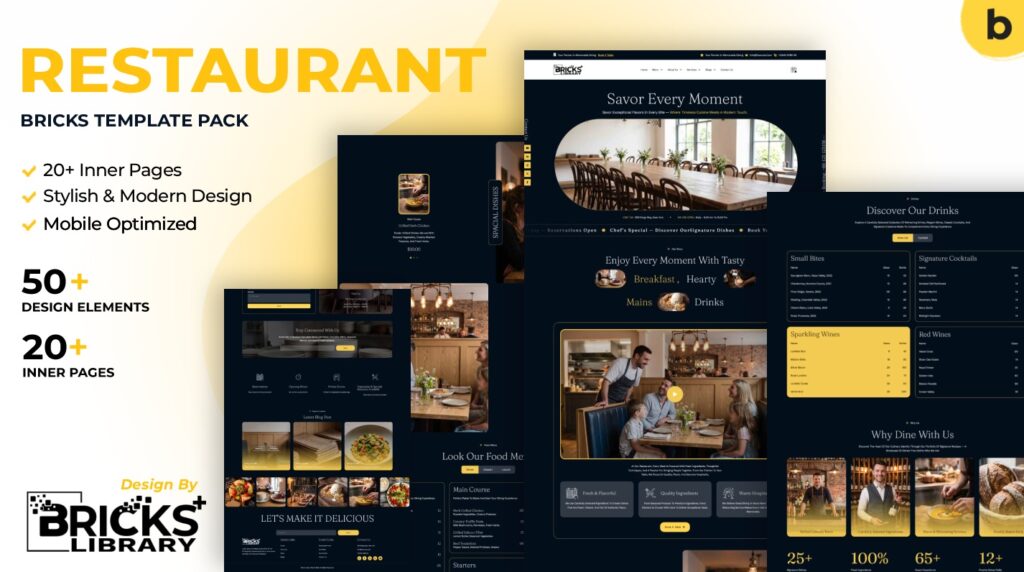 Bricks Restaurant Template Pack