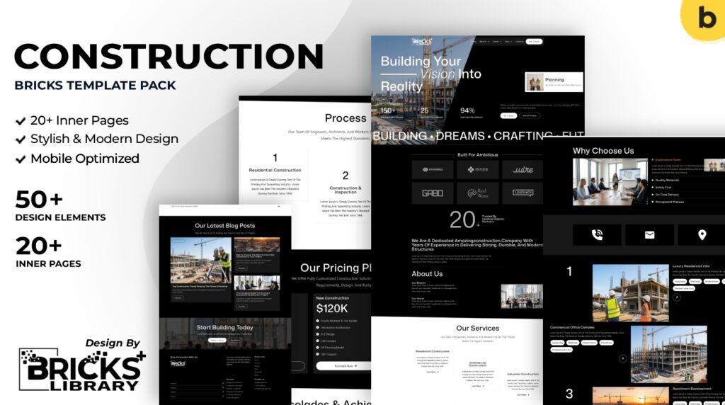 Bricks Construction Template Pack